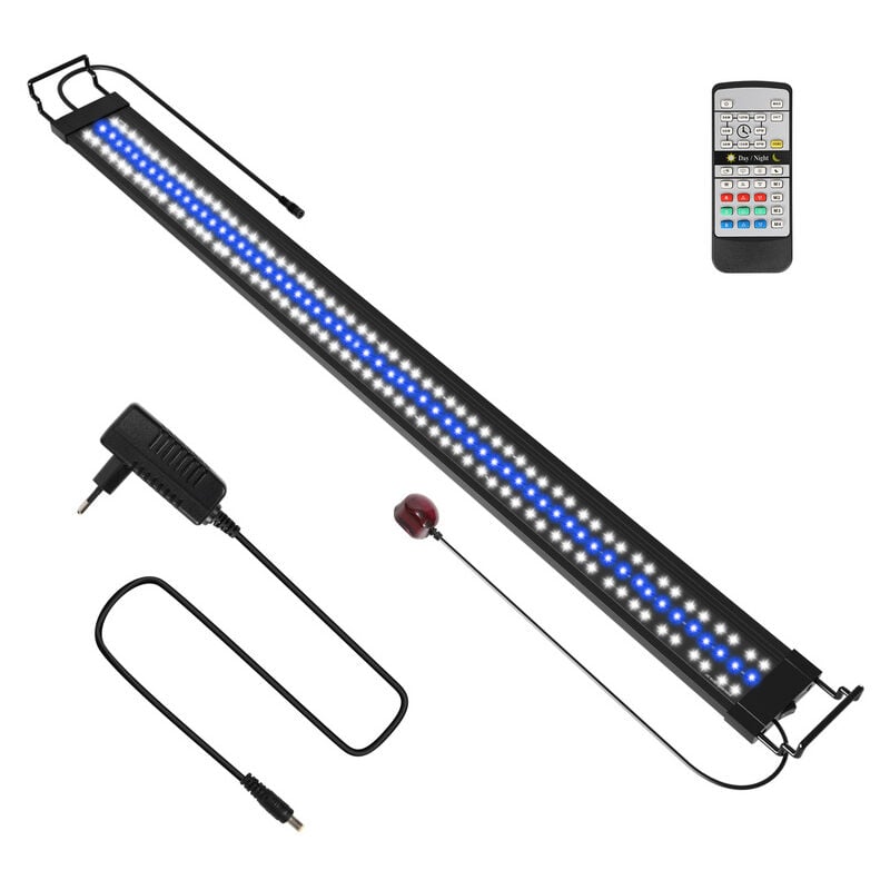 Led Aquarium Dimmable avec Télécommande Éclairage pour Plante Poisson.117.5cm.120-150CM Extensible Lampe - Hengda