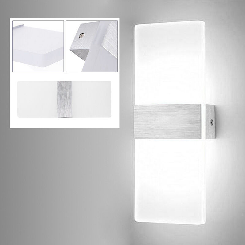 Image of Led Lampada da parete Faretto da parete Lampada da bagno Lampada da parete Giardino interno Bianco 12W - Hengda