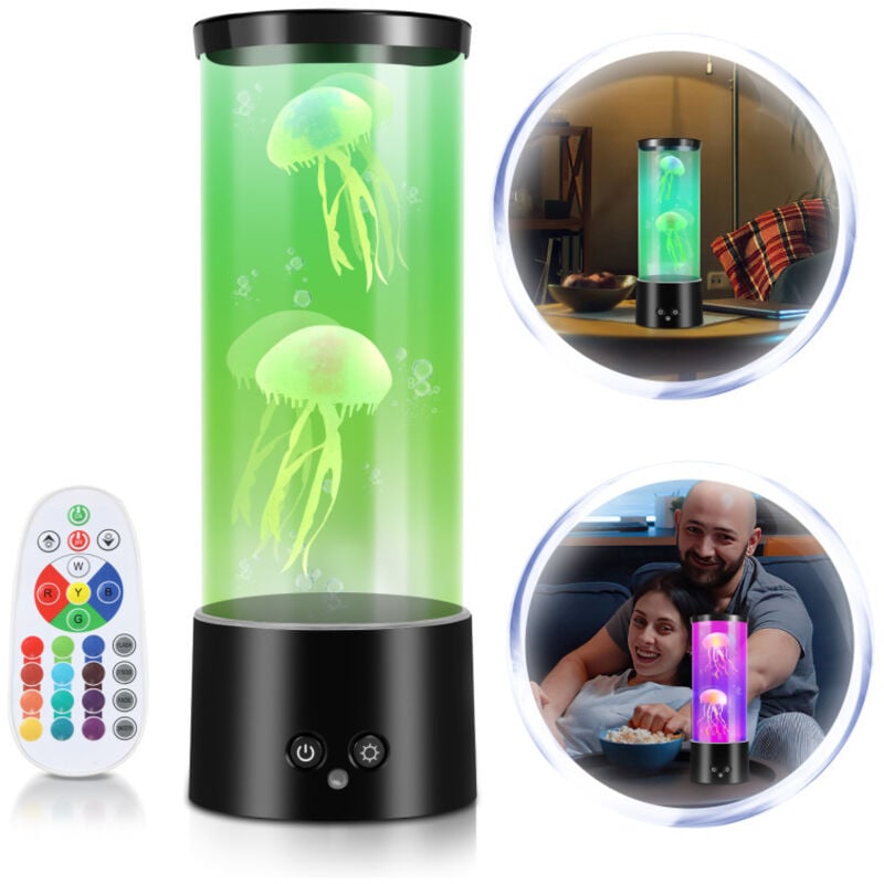Hengda - einfeben led méduse veilleuse lampe lave lampe d'ambiance rgb 3 niveaux de luminosité Artificielle