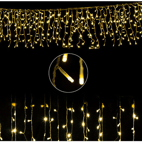 Hengda LED Rideau Lumineux Exterieur,Lumières de Jardin Lampe Exterieur Étanche 8 Modes Lumière Décorée pour Jardin Cour Maison Noël Fête Mariage