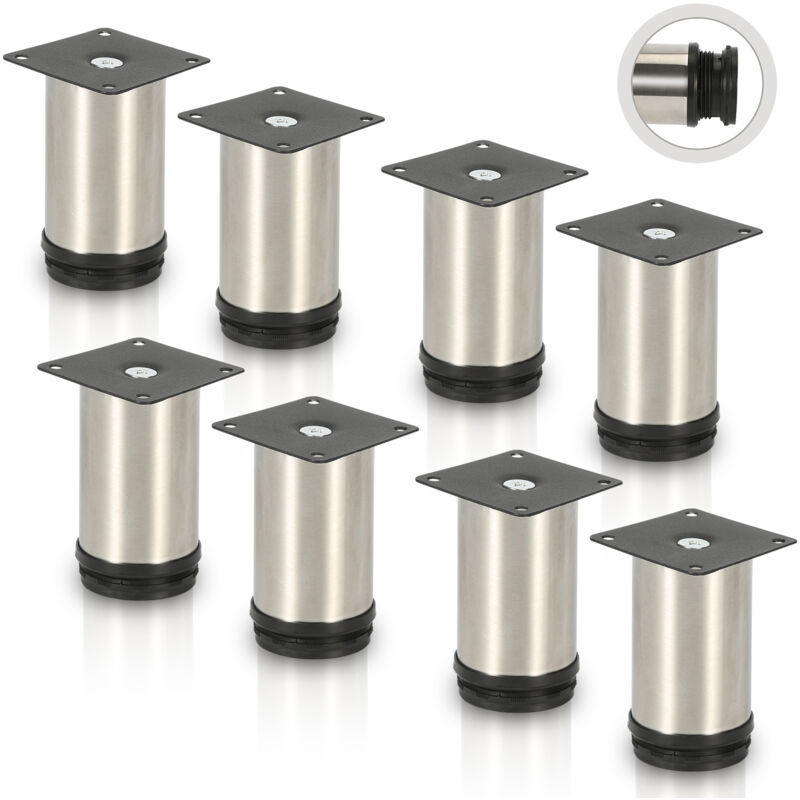 Lot de 4 Pieds de meubles Pieds Réglables Inox 180 mm De Hauteur - Hengda