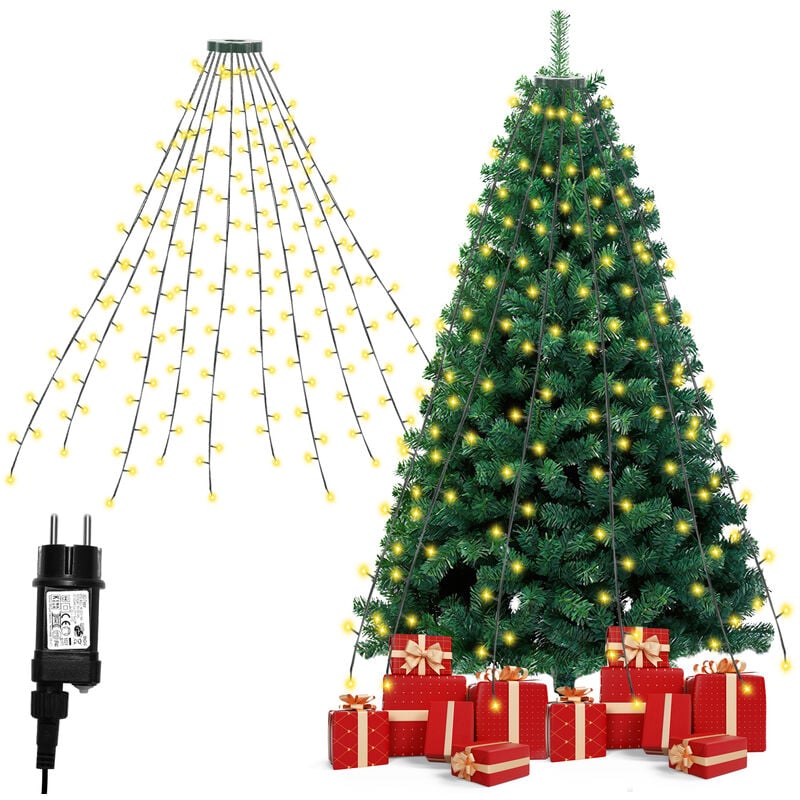 Image of Hengda Luce artificiale dell'albero di Natale. decorazione di Natale. 10 luci dell'albero a catena 280LED. luce dell'ornamento dell'albero di Natale.