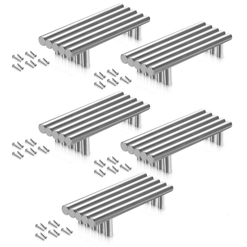 Image of Hengda - Maniglie per mobili Maniglie per cassettiere Maniglie per cucina Maniglie per armadi 156x96x10MM 10 pezzi - Silber