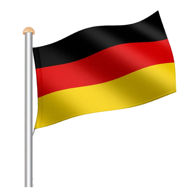 Mât de drapeau réglable pour réglage en hauteur - mât. 6.5m Aluminium Drapeau allemand porte drapeau - Hengda