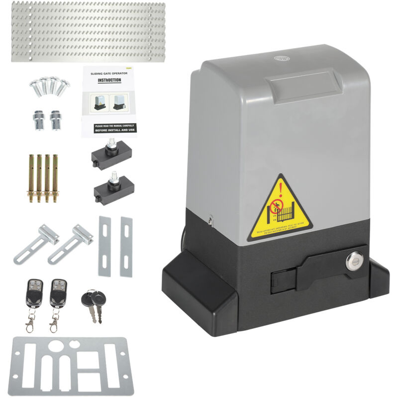 Ouvre Porte 550W Ouvre Porte pour Garage Poids 1200kg Longueur 12m Maxi par vantail Vitesse 39 ft/min Avec télécommande + clé pour Hotels Usines