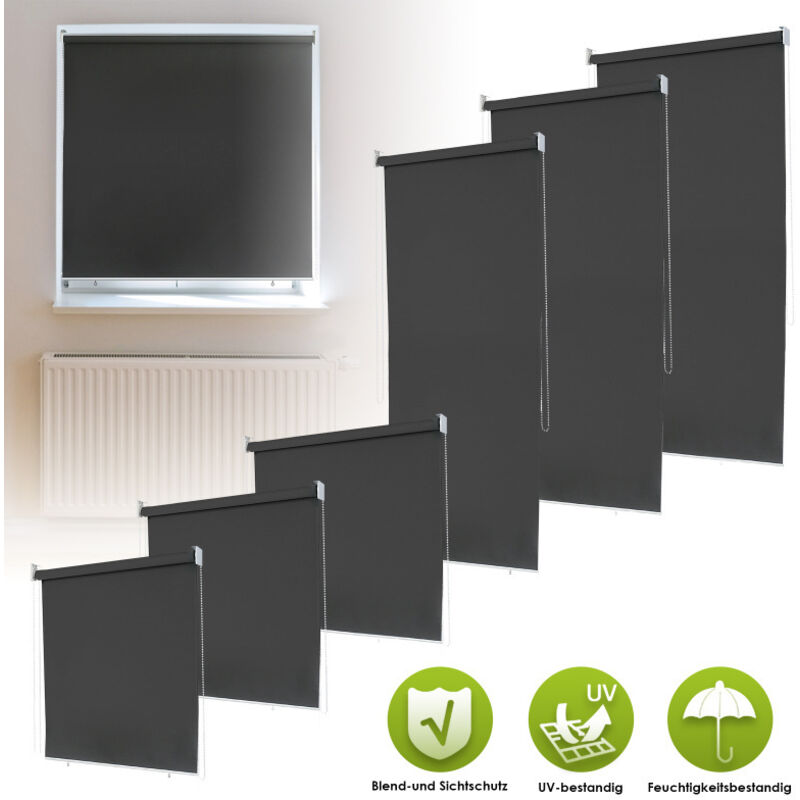 Hengda - einfeben Paravent extérieur rétractable 180x240cm gris anthracite store vertical,pour balcon et terrasse, Pare-soleil, Brise-vu.