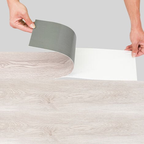 Hengda Pavimento in PVC/moquette per interni/pavimento vinilico antiscivolo (quercia bianca. circa 1m²)