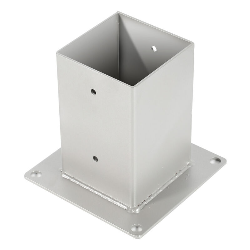 Pied de poteau carré Lot de 4 Pied de poteau à visser Porteur de clôture Pied à fixer pour poteau 90x90 mm - Hengda