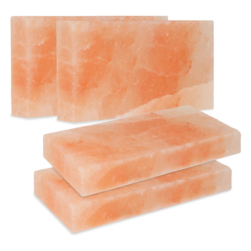 Hengda - Pierre à sel gril-repas plaque à sel poisson 20x10x2.5cm bbq carreau de gril 4X