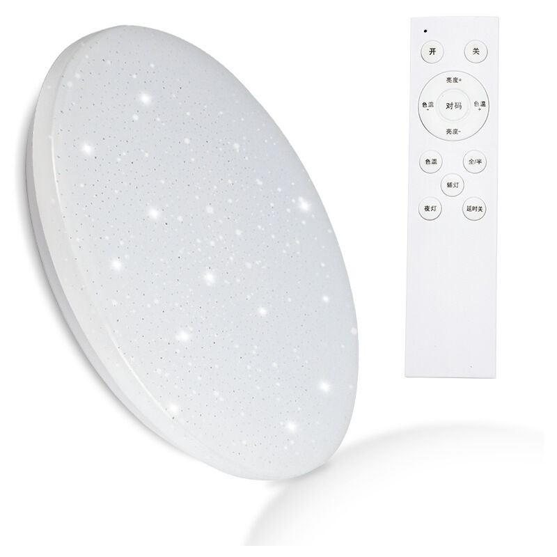 Image of Hengda Plafoniera LED 24W con effetto cielo stellato e dimmerazione per luce diurna con telecomando - Bianco freddo e bianco caldo