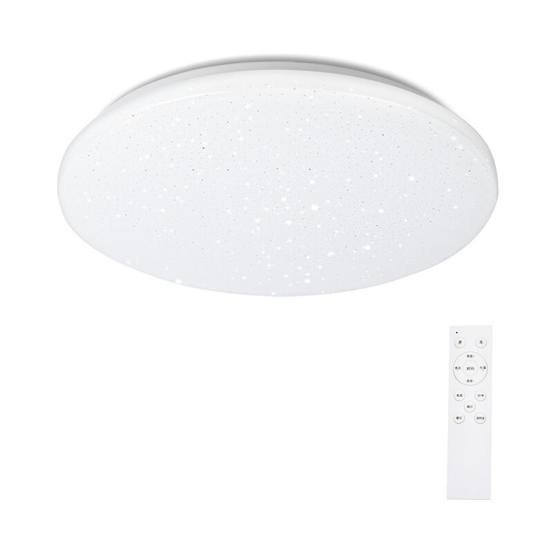 Image of Plafoniera led da 24W con effetto cielo stellato e dimmerabile per la lampada del bagno del seminterrato - Bianco freddo e bianco caldo - Hengda