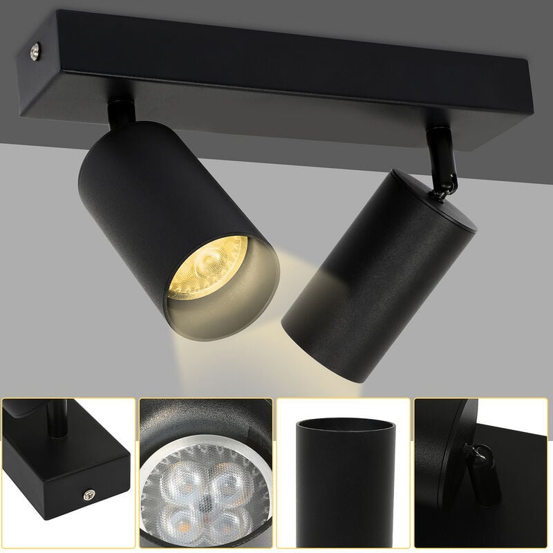 Hengda - Plafonnier Lampe Plafonniers Lumière du jour Télécommande Luminaire IP54 24W