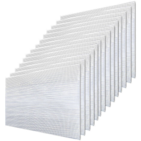 Hengda Plancha de policarbonato hueco 10,25 m² 14 unidades Planchas de doble pared de 4 mm de espesor Invernadero - Transparente
