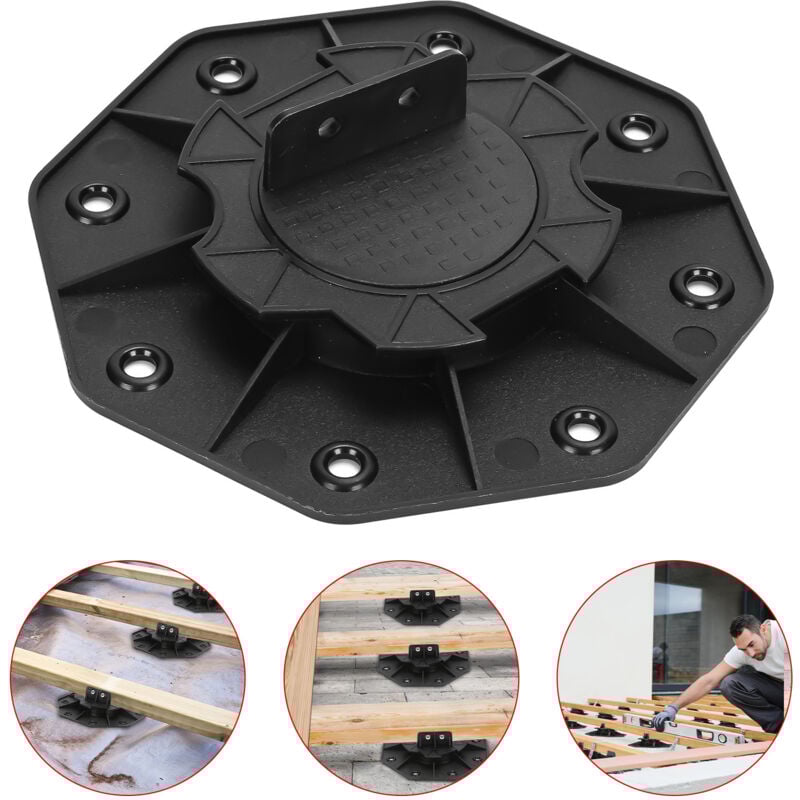 Einfeben plot réglable de 18 à 30 mm pour terrasse bois et composite Roulements pour lames de terrasse en bois Carton de 30 plots