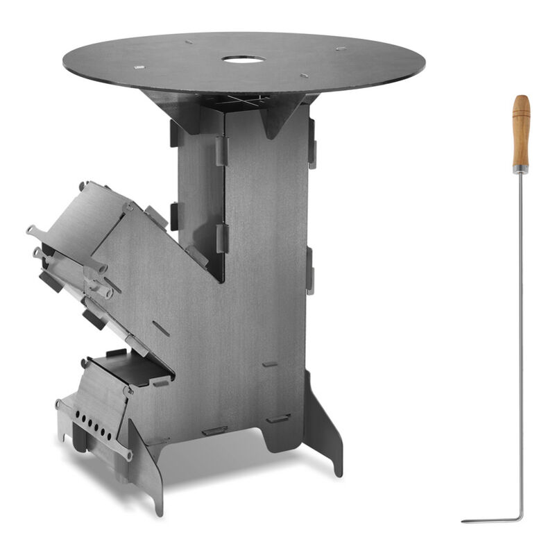 Hengda - Poêle à fusée Poêle à bois Camping Bois Poêle Portable Poêle à bois pour camping en plein air Cuisine Voyager Pique-nique Chasse