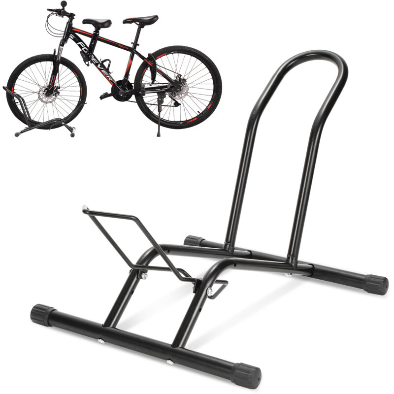 Image of Hengda - Portabici per ruote anteriori e posteriori da 26' a 29'. 44.5×41.5×37cm. supporto da terra ideale per uso interno ed esterno