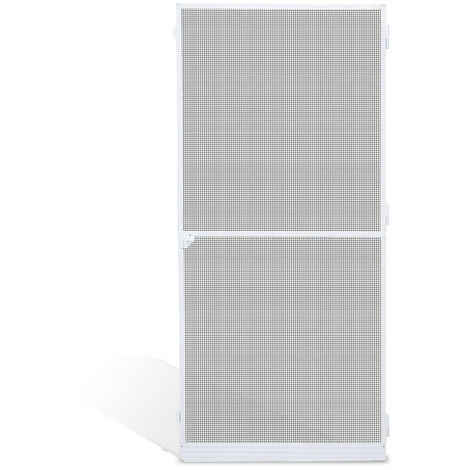 Hengda Porte moustiquaire moustiquaire porte moustiquaire imperméable cadre en alu moustiquaire fibre de verre 95x210CM - blanc