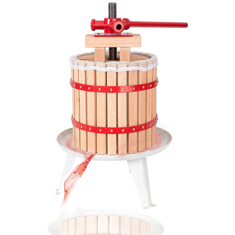 Hengda Pressoir à Fruit 18L Fruit jus Manuel Presse à vin Presse-Agrumes Baies mécanique Presse