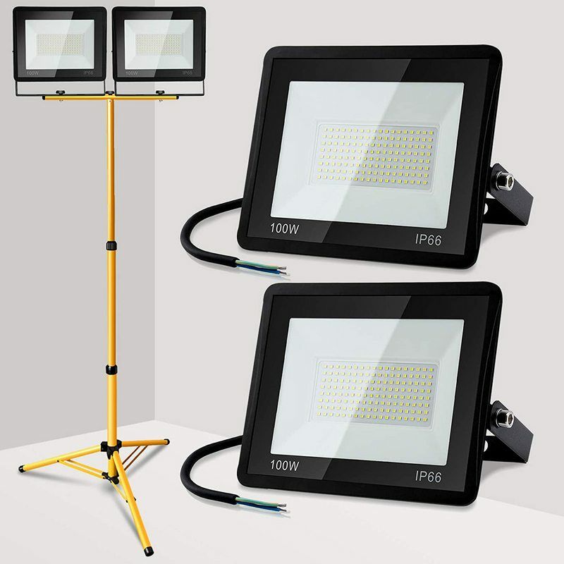 Projecteur de chantier à led IP66 Projecteur led extérieur avec trépied 2X100W blanc froid - Hengda