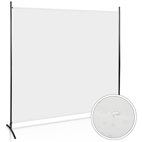 HENGDA Protector contra corrientes de aire Separador de ambientes plegable 360° Partición de terraza de pared española 1 pieza Beige