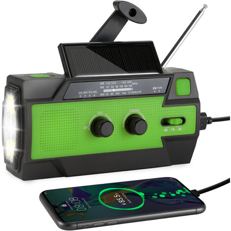 Radio a manovella a energia solare ricevitore Radio portatile  multifunzionale altoparlante Bluetooth AM/FM/WB/NOAA con torcia a LED -  AliExpress