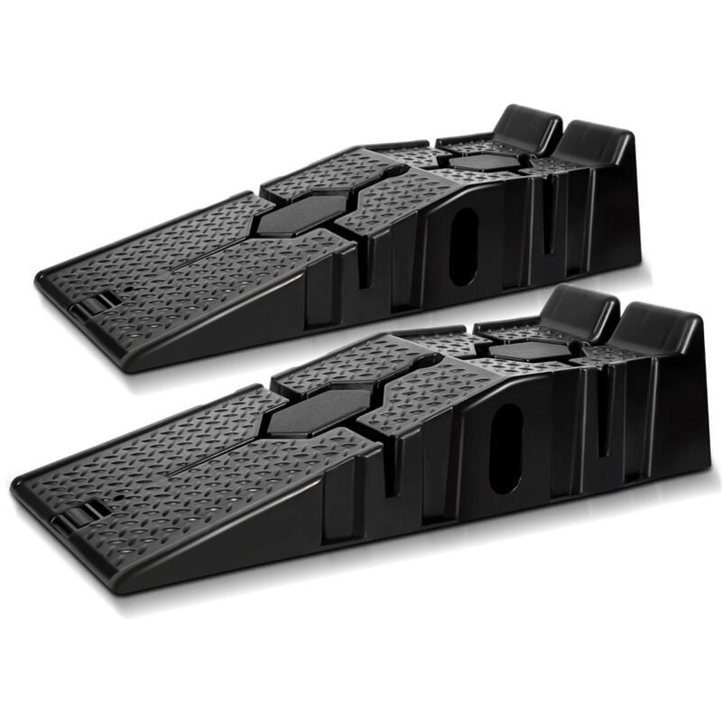 Rampe de chargement Jeu de 2 en plastique pour charges lourdes jusqu'à 3 tonnes Plateforme d'accès pour voitures