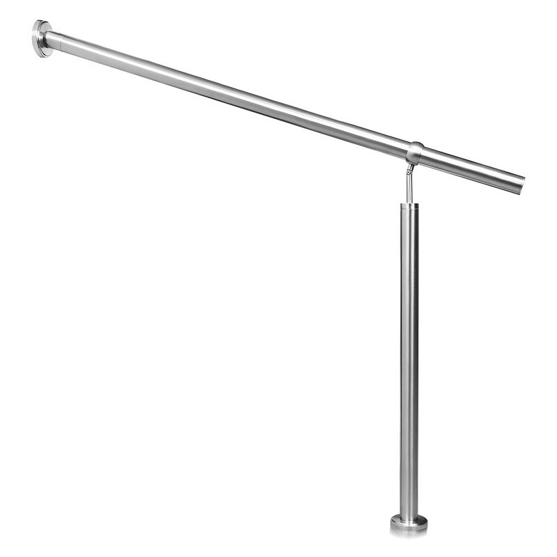 Hengda - Rampe Escalier Inoxydable Main Courante en Rampe d'escalier pour Escalier Extérieu/intérieur Angle réglable Fixation Mur 80cm