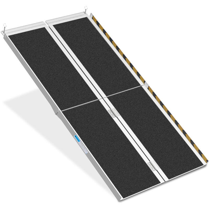 Rampe Fauteuil Roulant Rampe Pliable Antidérapant en Aluminium 2x Portable Surface antidérapante Capacité 270KG 152cm