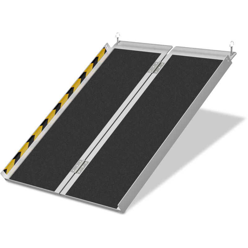 Rampe Fauteuil Roulant Rampe Pliable Antidérapant en Aluminium 2x Portable Surface antidérapante Capacité 270KG 91cm