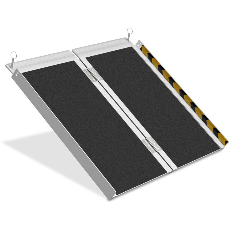 Rampe Fauteuil Roulant Rampe Pliable Antidérapant en Aluminium 2x Portable Surface antidérapante Capacité 270KG 61cm