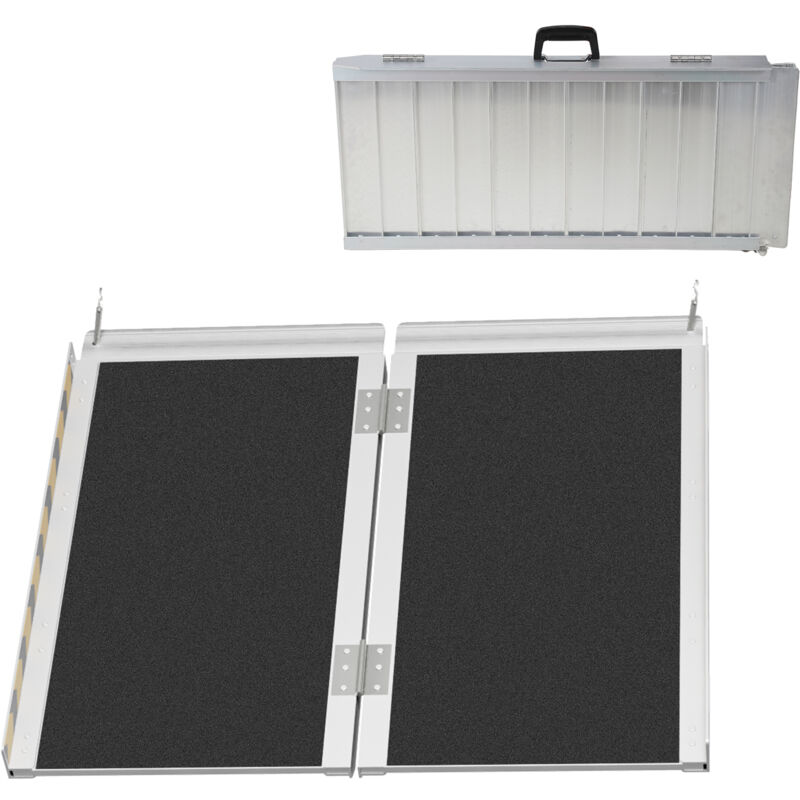 Rampe pour Fauteuil Roulant Rampe de chargement 2x Portable Alu Surface antidérapante Rampe d'Accès Capacité 270KG 61cm