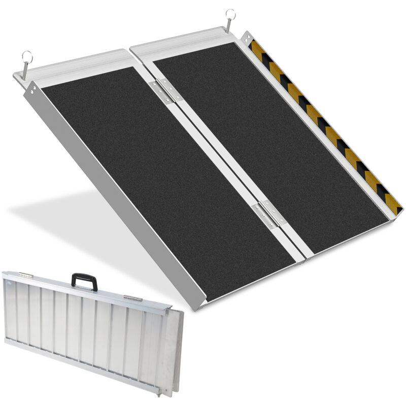 Rampe pour Fauteuil Roulant Rampe de chargement 2x Portable Alu Surface antidérapante Rampe d'Accès Capacité 270KG 91cm