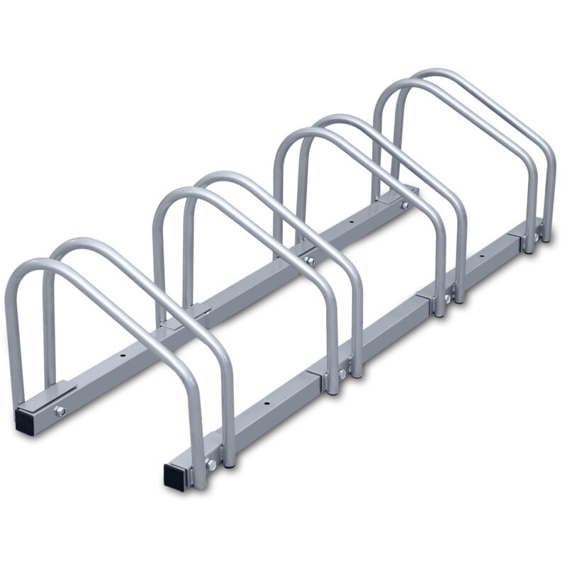Hengda - Râtelier vélos pour 4 vélos, 101x32x26cm, Support à vélo en acier galvanisé, peut être fixé au sol/au mur, pour largeurs de pneus de 3,5 à