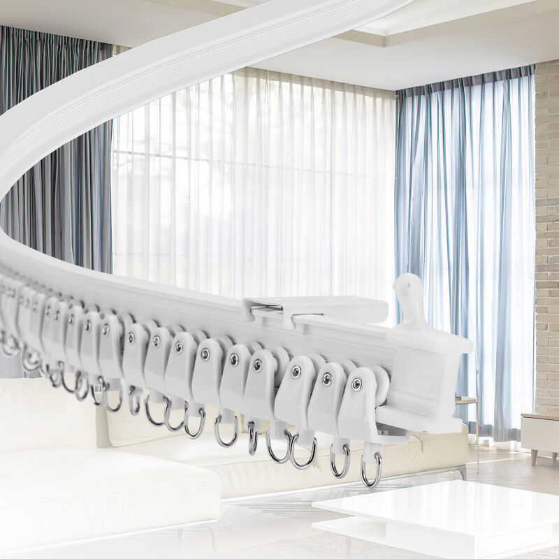 Hengda Rideau Glide Rail Track droites ou pliable souple baies vitrées Top Clamping 5 mètres