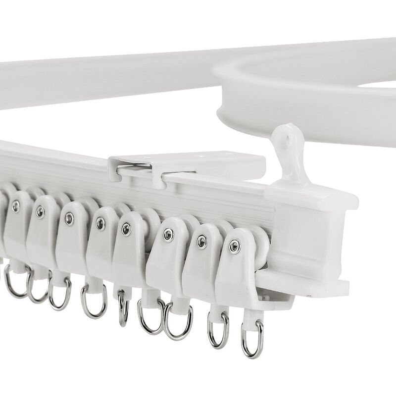 Rideau Glide Rail Track droites ou pliable souple baies vitrées Top Clamping 5 mètres - Hengda