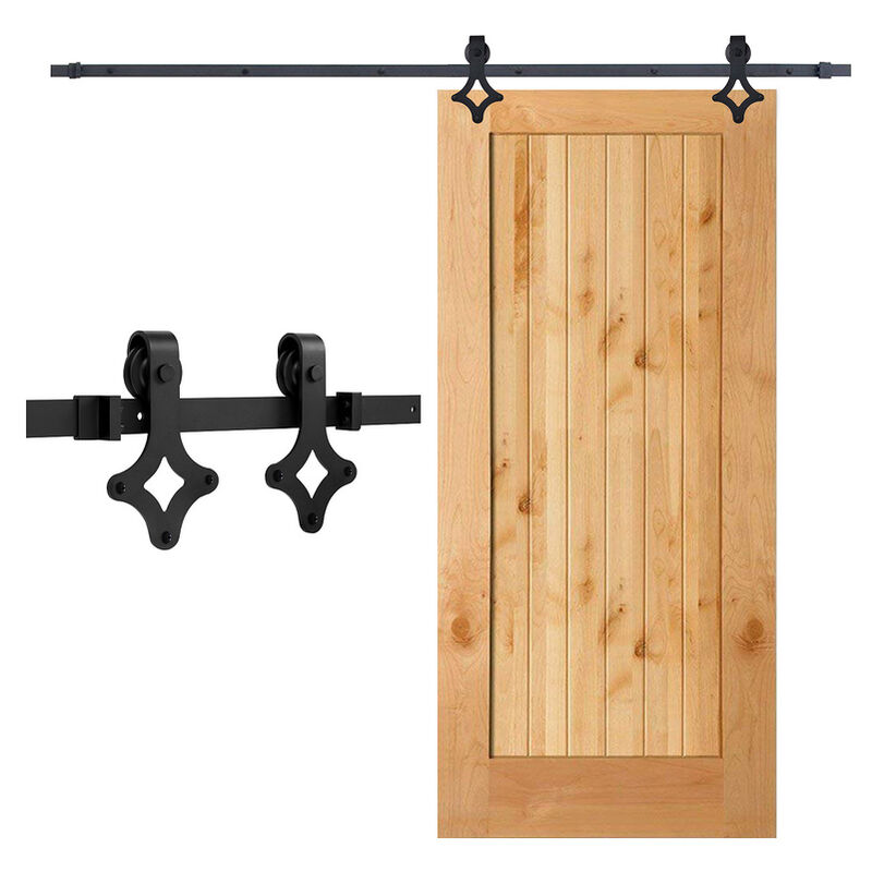 Riel para puerta corredera Sistema de puerta corredera Juego de accesorios  para riel de madera Vidrio 150 kg Streifen 183 CM