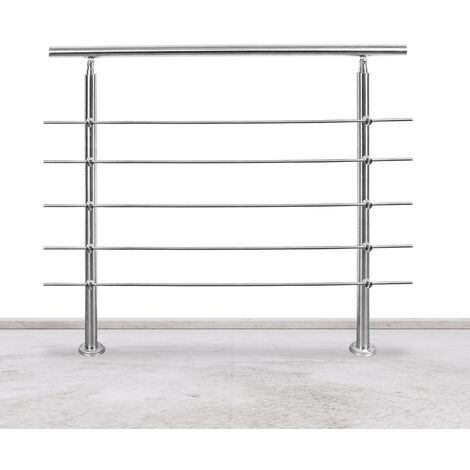 ECD Germany Ringhiera Balcone Francese 156 x 90 cm con 11 Barre Lucido in  Acciaio Inox Supporto Protezione per Finestre Griglia Parapetto Balaustra