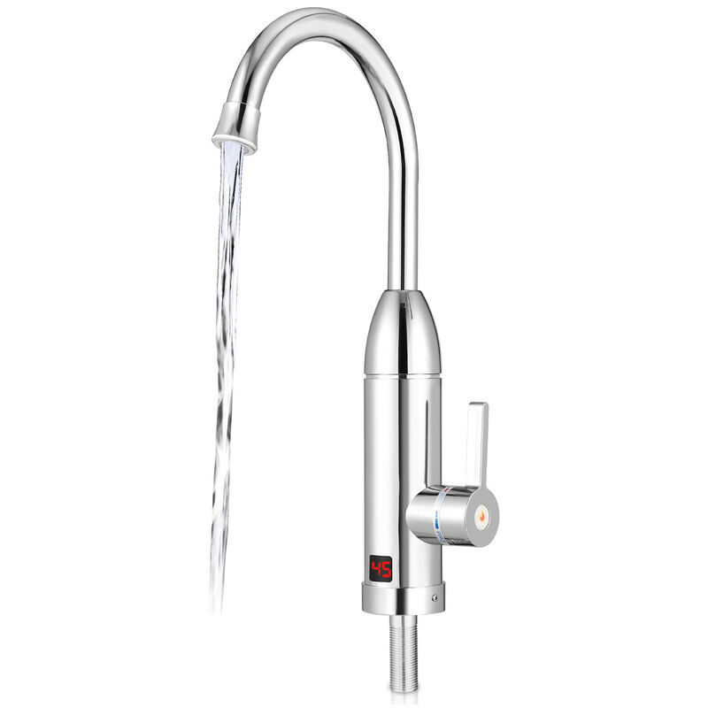 Hengda - Robinet Chauffant Instantané 220V. Robinet de Cuisine en Acier Inoxydable 304. Chaude et Froide Réglable Robinet. 180 Rotatif Cuisine Bar