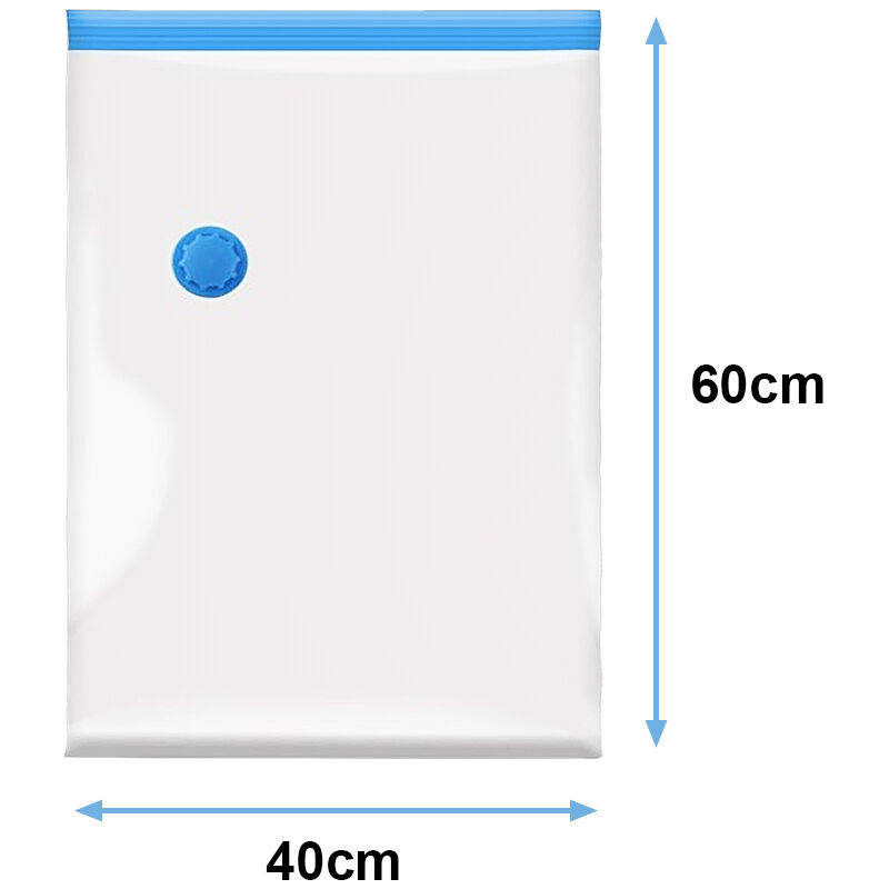 Hengda - Sac Housse de Rangement 40x60cm Lot de 12 Sacs de Rangement sous Vide sous Vide avec Pompe - Bleu