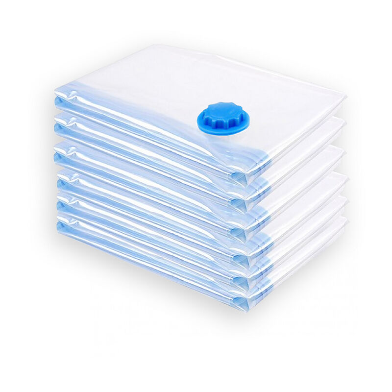Hengda - Sac Housse de Rangement sous Vide avec Pompe. Lot de 10 Sacs de Rangement sous Vide 40x60cm - Couleur aléatoire - Bleu
