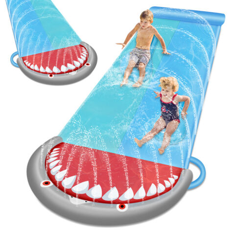 Hengda Scivolo d'acqua con sistema di irrigazione Scivolo da esterno per giardino e prato Scivolo d'acqua Giocattolo d'acqua 550x145cm