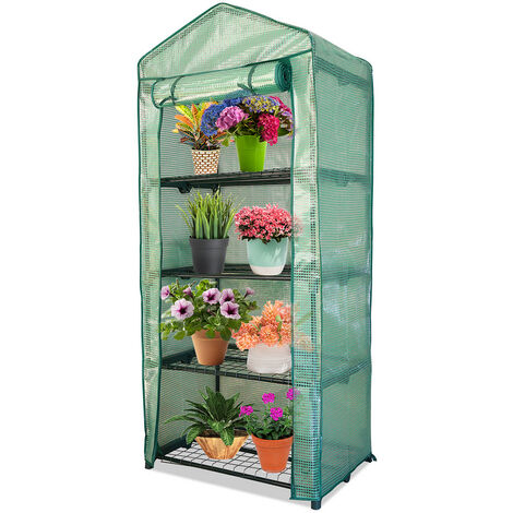 Hengda Serre de jardin, Fleurs ou Légumes,70 x 50 x 160CM, couverture Vert translucide