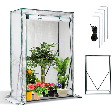 Hengda Serre de jardin Serre à Tomates, Mini Serre de jardin en Film Plastique avec Anneau de Fixation, pour Jardin et Balcon