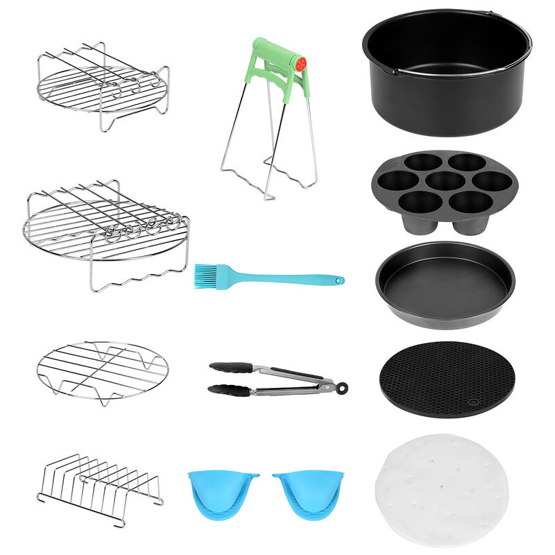 Set d'accessoires pour friteuse à air chaud Friteuse à air chaud 12 pièces Moule à pâtisserie 7'' - Hengda