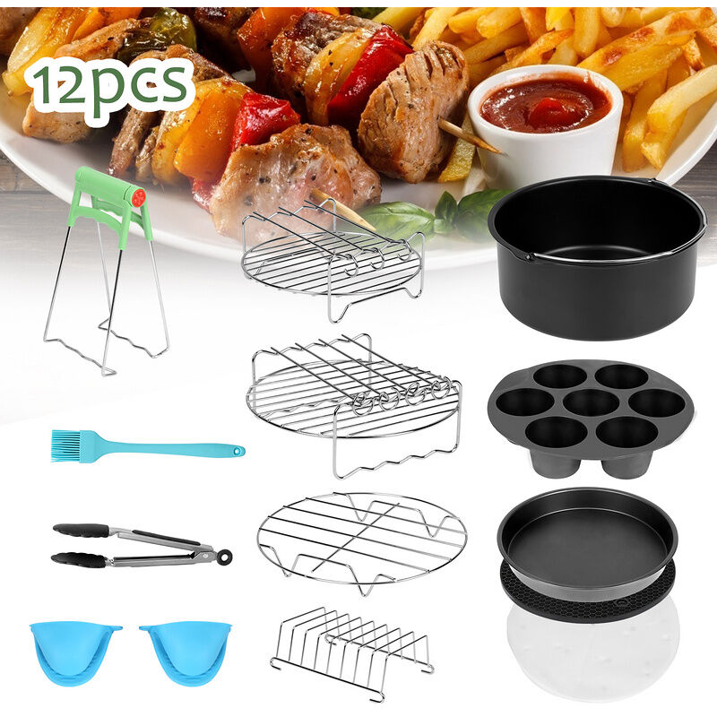 Set d'accessoires pour friteuse à air chaud Friteuse à air chaud 12 pièces Moule à pâtisserie 8'' - Hengda
