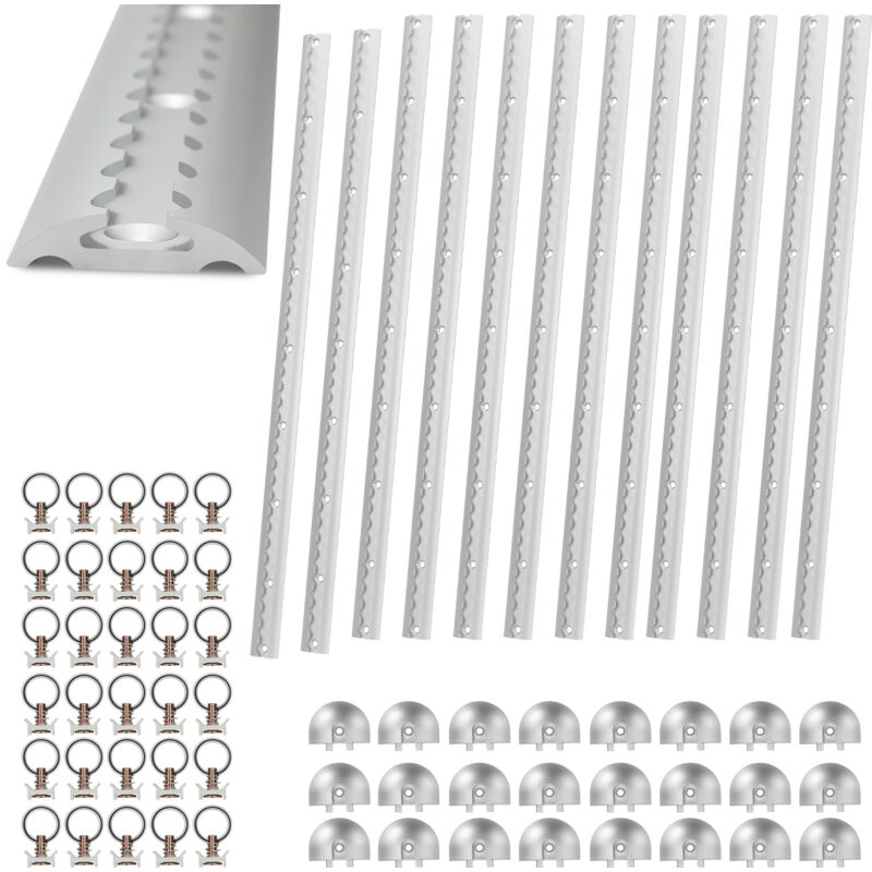Hengda - Set de rail, Aluminium, Arrimage du chargement, 12×1M