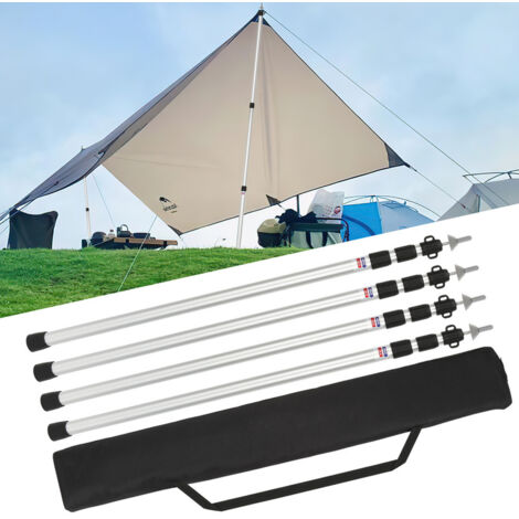 Hengda Set di 4 pali telescopici per tenda Palo per tenda