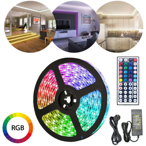 Hengda Set di strisce LED 1M. RGB LED Stripe 5050 SMD. LED Strip 30 LED. LED non impermeabili (IP20). con telecomando a 44 pulsanti