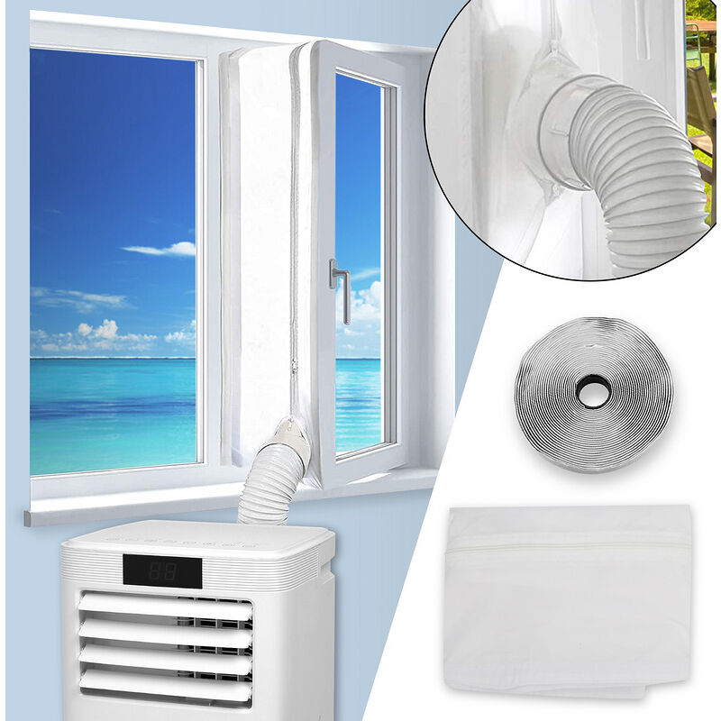 Image of Hengda - significazione della finestra 400 cm per dispositivi di condizionamento dell'aria mobile Condizionatore d'aria e asciugacapelli di scarico