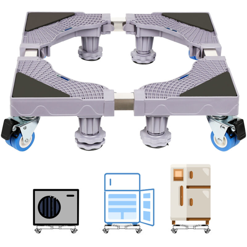 Hengda - einfeben Socle de machine à laver Support de Machine à Laver avec 4 Roues et 8 Pieds Base de Réfrigo de Lave